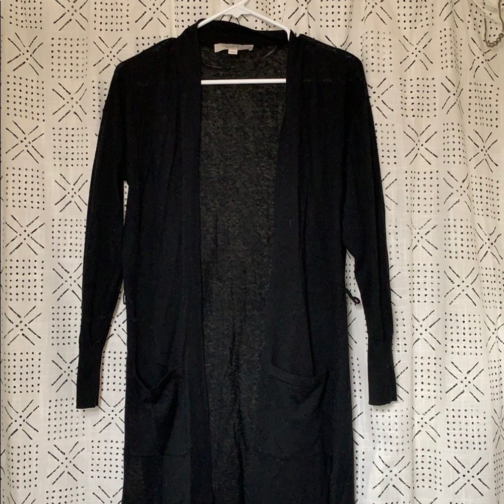 LOFT long black cardigan